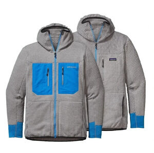 Patagonia Gray and Blue Hooded Jacket